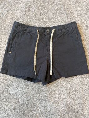 Vuori Black Ripstop Women's Athletic Drawstring Shorts
